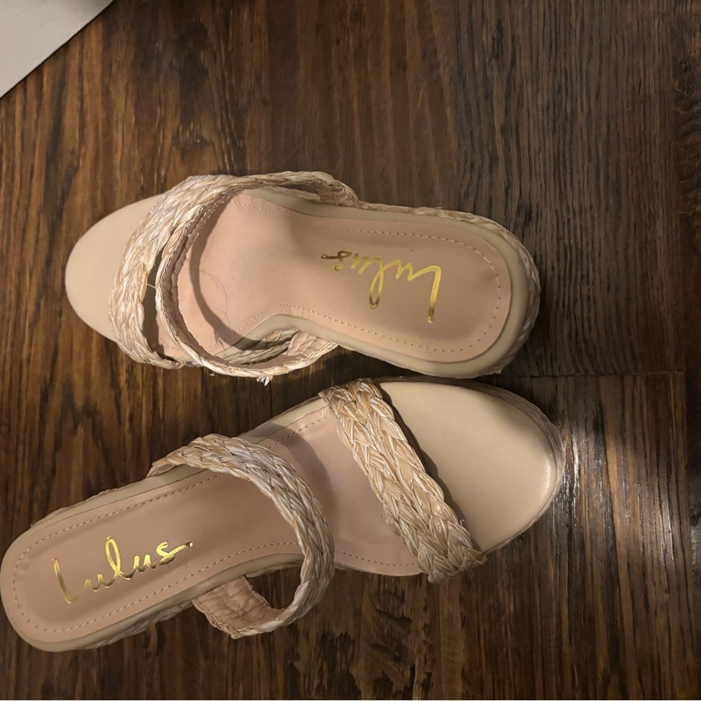 Lulu's Cream Woven Women's Sandals